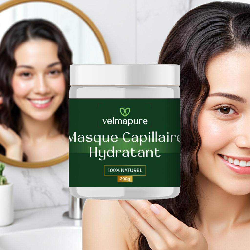 Masque Hydratant Naturel pour Cheveux – Douceur et Brillance Instantanées | VelmaPure