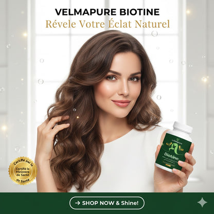 Biotine VelmaPure – Complément pour Cheveux, Peau & Ongles